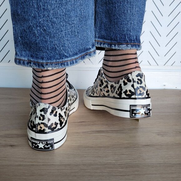 Chuck 70 Glow-In-The-Dark Leopard Animal Print Sz 8 Women Shoes Sneaker A15033C - Picture 6 of 12